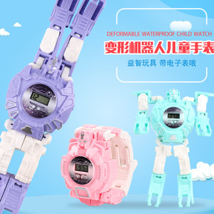 Montre robot transformable pour enfant avec écran numérique, jouet en plastique unisexe pour enfants de 4 à 6 ans, matériau ABS, étanche - Product Image 1