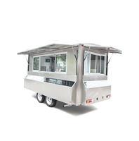 Capacité de 4 personnes camion de restauration rapide présentoir bus/meilleure vente chariot avec machine à bonbons/snack mobile bar à céréales remorque