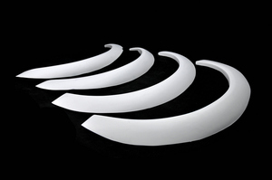 91-01 Acura NSX 2-puerta coche piezas de fibra de vidrio sin pintar delantera y trasera amplia Fender bengalas 4Pcs - Product Image 4