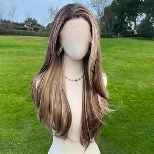 2026 Best-selling Chandelier <strong>Wig</strong> Fashion Lace Gold <strong>Brown</strong> Synthetic <strong>Wig</strong> 13*4 Japanese Silk SM9123B - Product Image 2
