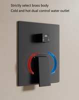 Offre Spéciale laiton mural pluie douche robinet ensemble hôtel salle de bain système de pluie 3 fonctions dissimulé douche ensemble
