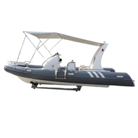 Bateau de pêche en fibre de verre PVC Gery RIB 580C avec accessoires en option