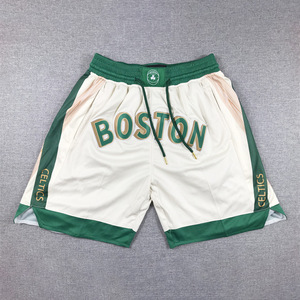 포켓 100% 폴리에스터 항 박테리아 여름 남여 공용 농구 반바지 스포츠웨어 용 보스턴 - Product Image 6