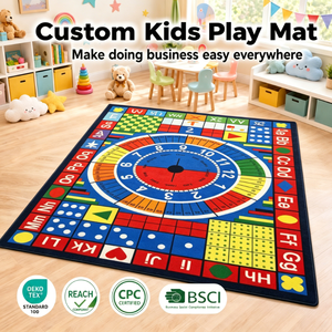 Tapis de jeu interactif pour enfants, motif voitures de dessin animé, tapis puzzle de route pour chambre d'enfant et salle de jeux intérieure, vente en gros personnalisée - Product Image 1