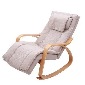 Outdoor Garden Camping Folding Rocking Lazy Sleeping Chair Recliner Chair With Heating And Massage