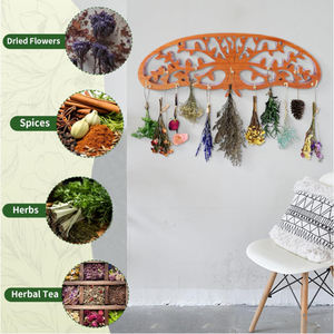 Séchoir à herbes suspendu-Décor arbre de vie pour cuisine, <span class=keywords><strong>jardin</strong></span>, support de séchage de plantes en bois rustique, décoration d'art mural - Product Image 2