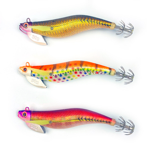 2026 GAMA Venta al por mayor Jig de calamar <span class=keywords><strong>Yo</strong></span>-<span class=keywords><strong>zuri</strong></span> con anzuelo, señuelo artificial duro de camarón de madera para pesca, señuelo <span class=keywords><strong>EGI</strong></span> para calamar - Product Image 2