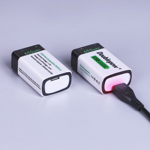 Doublepow 9V 650mAh <span class=keywords><strong>Micro</strong></span> USB C rechargeable 9V Lithium Ion Battery Pleine capacité 650mah 9v Lithium Ion Battery - Product Image 4