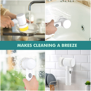 Cabezales de cepillo de nailon reemplazables 5 en 1, cabezales de <span class=keywords><strong>limpieza</strong></span> multifuncionales para fregadora eléctrica, <span class=keywords><strong>limpieza</strong></span> de azulejos de cocina y baño - Product Image 2