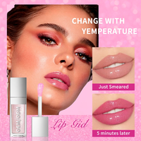 Brillant à Lèvres d'Expédition avec Logo Personnalisé Rouge à Lèvres Liquide Transparent Brillant Nude avec Grande Baguette Marque Privée Minérale Vegan