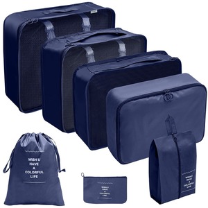 Lot de 7 sacs de rangement pour bagages <span class=keywords><strong>en</strong></span> maille respirante, essentiels durables pour le voyage <span class=keywords><strong>en</strong></span> famille - Product Image 2