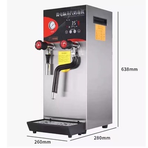 Nouveau <span class=keywords><strong>Mousseur</strong></span> <span class=keywords><strong>à</strong></span> <span class=keywords><strong>Lait</strong></span> Commercial Entièrement Automatique en Acier Inoxydable 2300W, Distribution Chaud/Froid, 2 Robinets, Prise EU 220V, Vapeur Unique Constante - Product Image 6