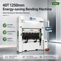 Máquina de plegado de 40T y 1250 mm, ahorradora de energía y ecológica, de 6 ejes con controlador Delem DA53TX