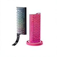 Clavier mécanique de jeu FV K68, connectivité triple mode, interface USB, design à touches remplaçables à chaud, effets d'éclairage RVB pour le jeu