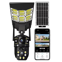 Eseecloud Lampe solaire intégrée de qualité WIFI 12MP CCTV Caméra de surveillance LED IP66 Trois écrans Protection de sécurité Route