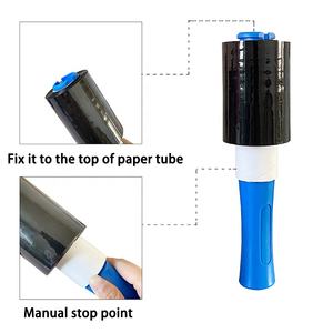 <span class=keywords><strong>Film</strong></span> étirable 4 pouces x 500 pieds 25 microns, fournitures de déménagement, emballage, utilisation manuelle, enroulement avec poignée, <span class=keywords><strong>film</strong></span> auto-adhésif pour l'emballage des palettes - Product Image 5