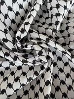 Écharpe Shemagh pour hommes musulmans arabes, logo personnalisé, style turban carré, motif ethnique à carreaux, fabriquée en tissu maille polyester, 140 x 140 cm