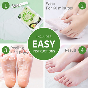 Máscara Exfoliante para <span class=keywords><strong>pies</strong></span>, <span class=keywords><strong>mascarilla</strong></span> exfoliante de marca privada, coreana, para reparación de talón, Spa - Product Image 3