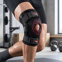 Genouillère articulée souple en néoprène avec bandes de soutien métalliques et coussinets antidérapants – Protection professionnelle pour l'entraînement et les activités sportives