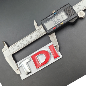 Emblema 3D in Metallo TDI, Badge per Griglia Frontale <span class=keywords><strong>Auto</strong></span>, Adesivo per <span class=keywords><strong>Volkswagen</strong></span> VW - Product Image 5