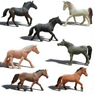 YIWUPOWER Modèle d'animal réaliste, figurine de cheval harnaché, jouet de collection pour enfants, pour garçons - Product Image 1