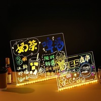 Panneau d'affichage à LED de charge pour bricolage Tableau d'écriture en acrylique avec néons pour entreprises hôpitaux magasins et bâtiments publicité