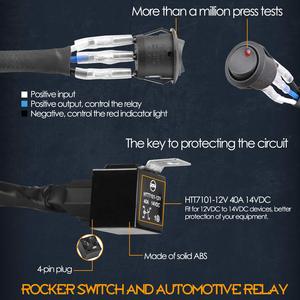 PVC đồng bền 12V 40A chuyển tiếp chuyển tiếp cầu chì Kit 1-chì dẫn thanh ánh sáng đèn sương mù Nylon dây nịt cho xe ô tô - Product Image 3