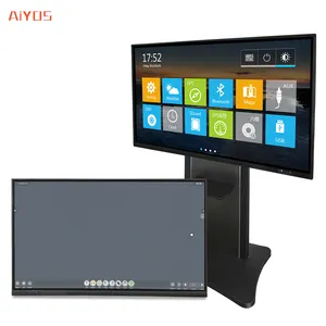 55 65 75 85 98 110 Inch 4K LCD 20 Points Touch Screen TV All In 1 Interactive Smart Board Digital Whiteboard With HID