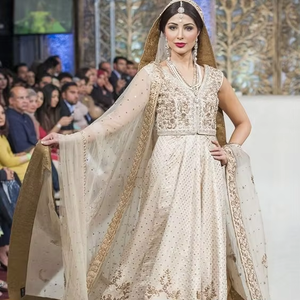 Atiya libas ชุดเดรส lehenga choli สีอะซิเตท2019มีการปัก zardozi สำหรับงานแต่งงานอินเดีย - Product Image 5