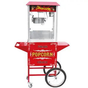 Prezzo di fabbrica 8OZ produttore industriale di Popcorn Maquinas De Palomitas De Maiz elettrico commerciale Popcorn distributore automatico con carrello