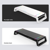 Nouveau support portable pour ordinateur portable avec éclairage RGB et 4 ports USB 2.0, design amélioré pour moniteur et rack