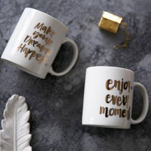 Tasses à café 11OZ tasse en céramique or tasses en céramique pour café - Product Image 2