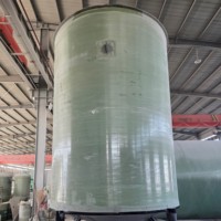 Réservoir de stockage industriel en PRV grande capacité, anti-corrosion, pour eau, acides, alcalis et eaux usées, avec dimensions personnalisées