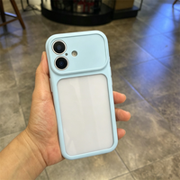 Coque de téléphone en acrylique transparente de luxe avec cadre photo et pare-chocs couleur bonbon douce pour iPhone 17 16 15 14 13 12 11 Pro Max Plus