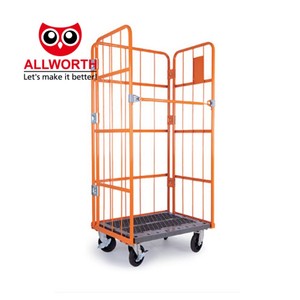Toz boya tekerlekli konteyner lojistik arabası taşıma arabaları depo süpermarket rulo kafesleri - Product Image 5