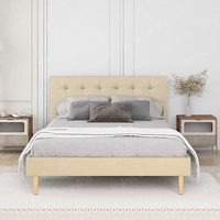 Kainice-Lit moderne noir style queens, meubles chinois, cadre de lit nordique, flocage, cuir PU glamour et tufté, lit king size avec diamant