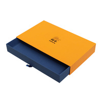 Boîte à tiroirs rectangulaire rigide personnalisée de luxe Boîtes d'emballage pour t-shirt avec écharpe en soie avec logo Mallette de rangement personnalisée pour emballage artisanal
