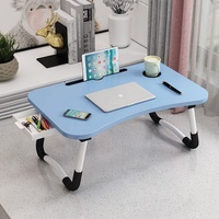 Table pour ordinateur portable 60x40cm pour lit, pliable, table d'étude pour étudiants en dortoir