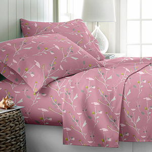 Ensemble de literie moderne et écologique pour enfants, 2 pièces comprenant des draps plats et des taies d'oreiller en microfibre - Product Image 1