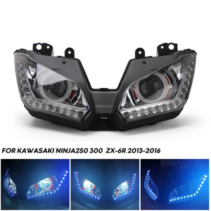 Carénage de Phare de moto Kit pour <span class=keywords><strong>Kawasaki</strong></span> NINJA 250 <span class=keywords><strong>300</strong></span> ZX6R <span class=keywords><strong>ZX</strong></span> 6R 13-16 - Product Image 2
