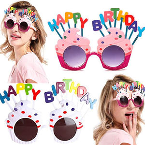 Gafas de Sol Novedosas para Fiesta de Cumpleaños, Gafas con Diseño de Pastel de Crema Dulce para Niños y Adultos, Artículos para Celebración de Cumpleaños - Product Image 4