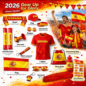 Kit de produits promotionnels en gros pour événements sportifs : Casquette, Bracelet, Badge, Autocollant, Porte-clés, Bouteille, Serviette, Drapeau, Sac - Product Image 5