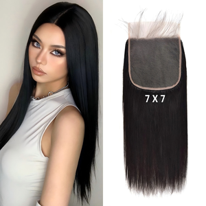 7X7ปิดด้านหน้าและส่วนหน้าสำหรับร้านผมผู้หญิงผมดิบ HD ประดับลูกไม้เพื่อความงามปิดด้านหน้าและส่วนหน้าผากใสสำหรับผู้จัดจำหน่ายผม - Product Image 1