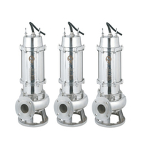 Pompe à eau submersible pour eaux usées série WQ (D) en acier inoxydable 316, 0,75-7,5 kW pour eaux sales (flange conforme aux normes nationales)