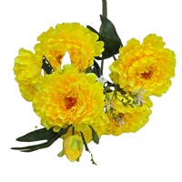Grand bouquet de pivoines artificielles à 6 têtes, fausses fleurs de pivoine pour mariage, maison, hôtel, arrangement floral