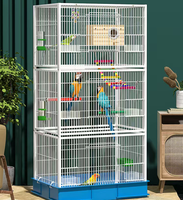 Grande cage confortable pour oiseaux, cage robuste et durable pour perroquets, idéale pour l'intérieur et l'extérieur