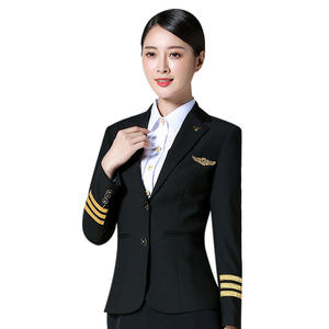 Capitán Uniforme Mujer Seguridad Concierge Piloto de aviación Traje de trabajo profesional Chaqueta - Product Image 2