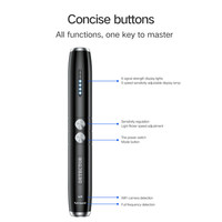 Stylo portable multifonction : Scanner de signaux radio RF et GPS sans fil, détecteur de caméra cachée, charge Type-C, 70000 MCD, lentille LED lumineuse, CE/FCC