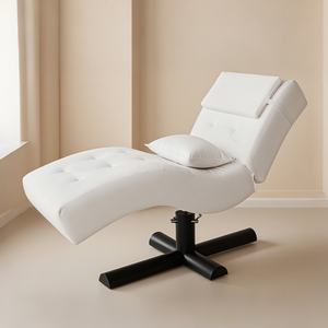 Pinky leem S-shape Tutti Curved Longe Foldable Spa Lash <b>Table</b> Manual White Curved <b>Massage</b> <b>Beds</b> Spa Beauty <b>Bed</b> - Product Image 1