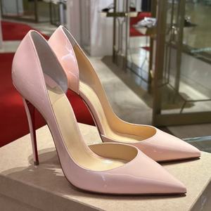 Chaussures de créateur de luxe en cuir véritable de haute qualité à semelle rouge, talons hauts pour femmes, chaussures de mode féminines, chaussures habillées d'extérieur - Product Image 1